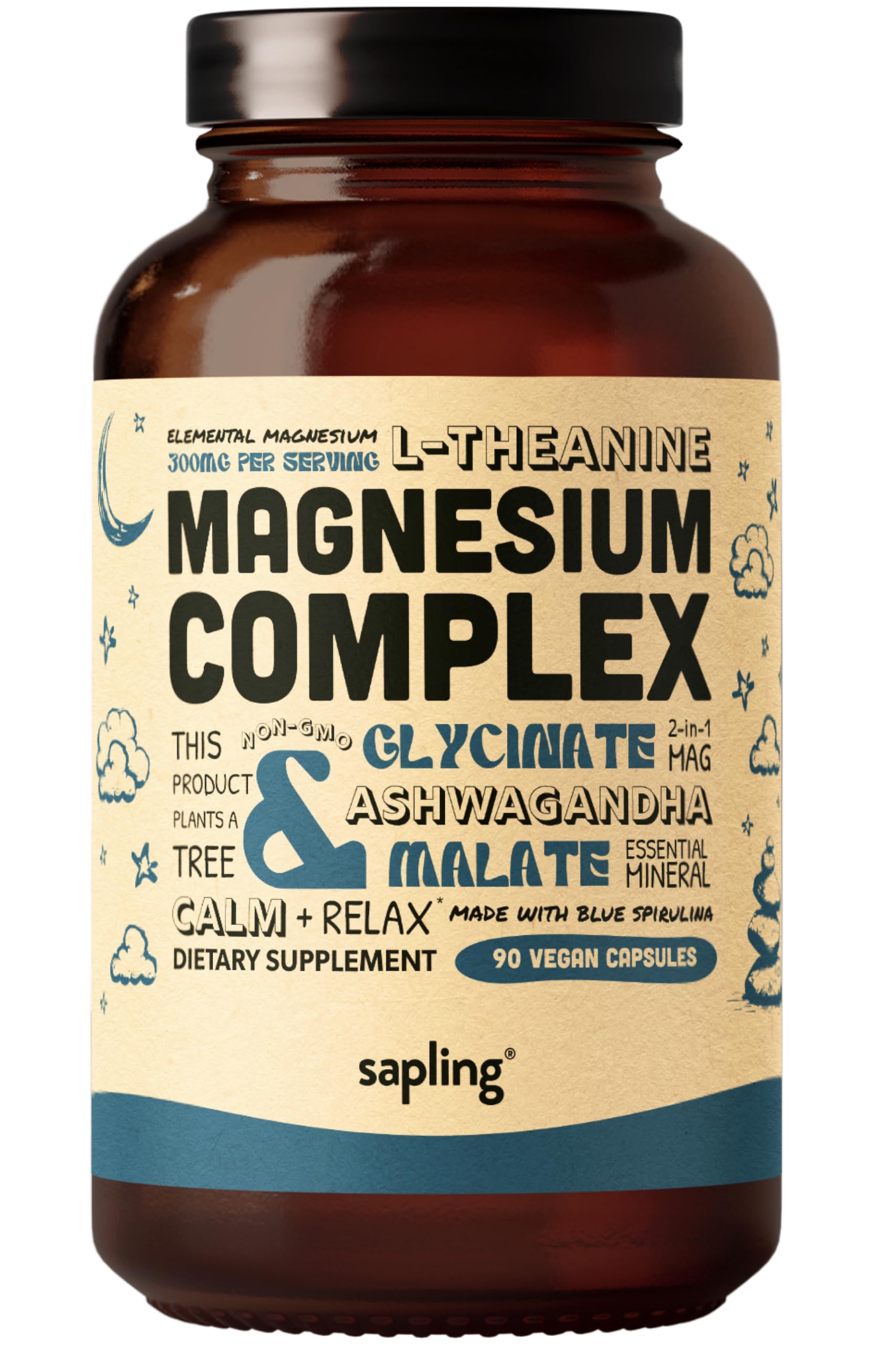 sapling Magnesium Glycinate Complex, 300 mg