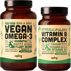 Sapling vegan omega-3 180 softgels etiqueta frontal