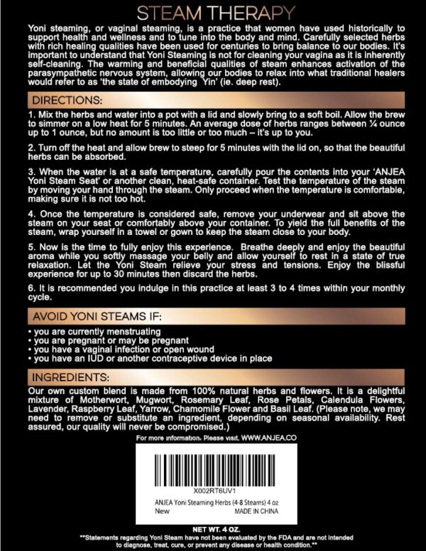 Saquito filtro para vapor yoni con hierbas naturales ANJEA