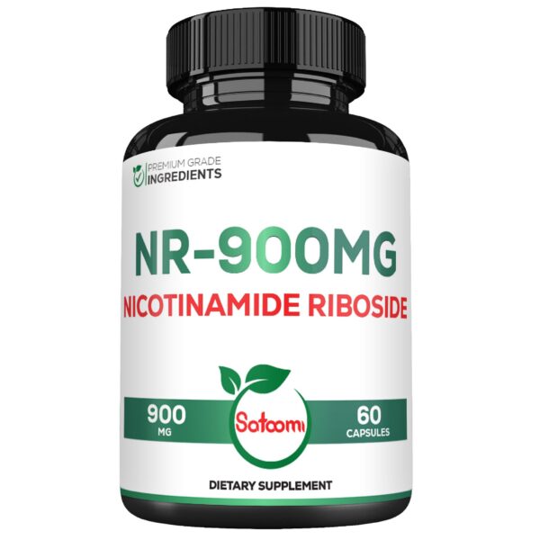 Frasco del suplemento NAD+ liposomado de Satoomi