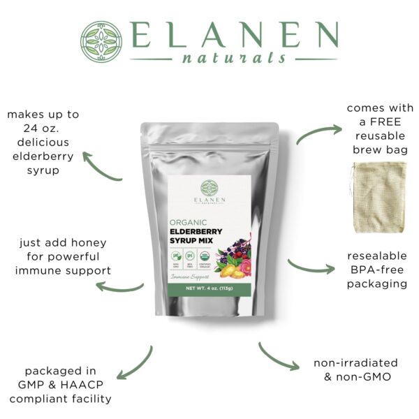 Saúco seco orgánico certificado USDA para jarabe de inmudidad natural