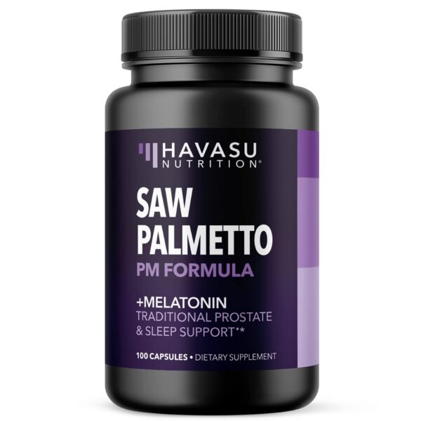 Version 1.0.0 Saw Palmetto PM salud prostática hombres 3mg melatonina