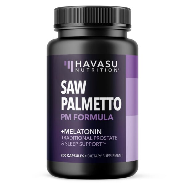 Saw palmetto pm suplemento nocturno salud prostática vegano