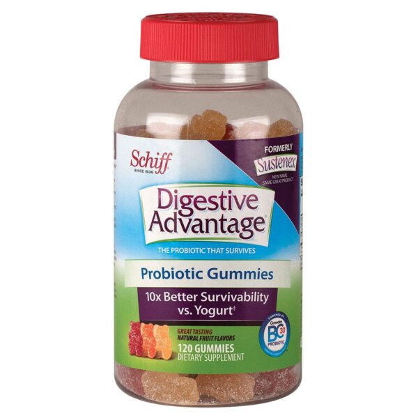 Schiff Digestive Advantage Gummies probióticos paquete doble frontal