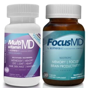 Frontal del empaque Scimera Focus Multivitamin