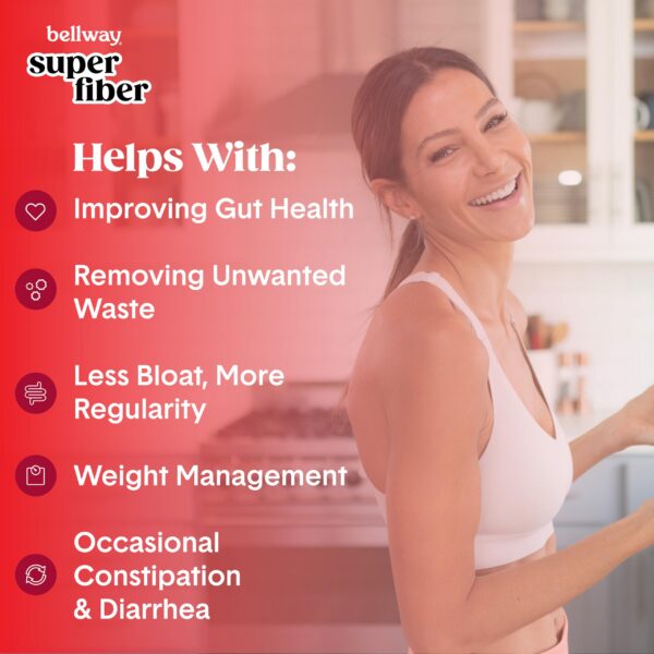 suplemento fibra dietética bellway con psyllium y fruta real