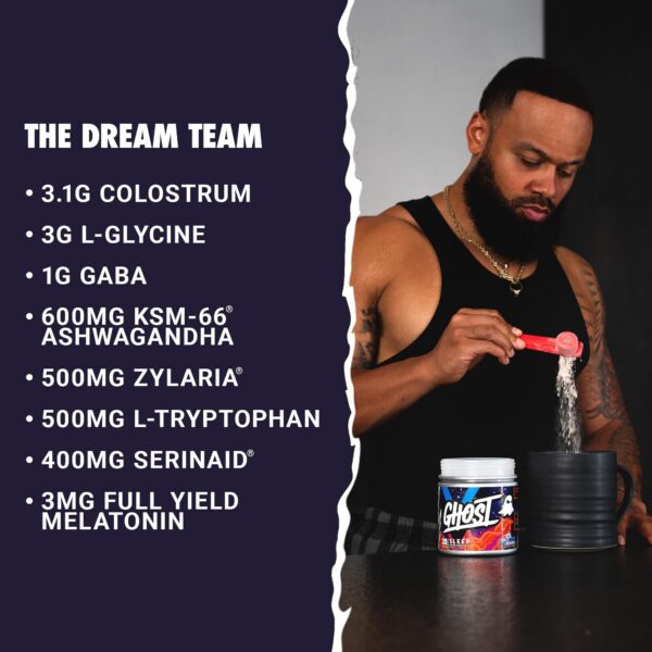 Scoop de polvo suplemento GHOST Sleep para sueño y recuperación