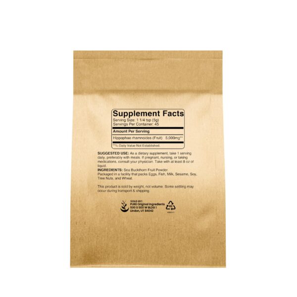 Espino amarillo polvo en frasco