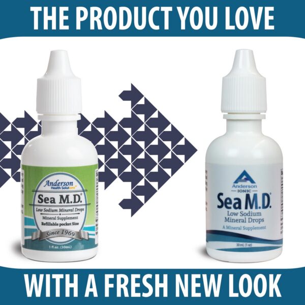 Etiqueta Sea M.D. con información de magnesio