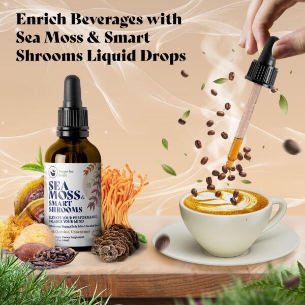 Sea Moss Orgánico y Smart Shrooms en sabor chocolate