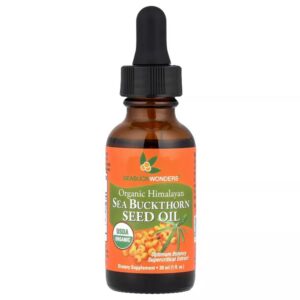 SeabuckWonders aceite espino amarillo etiqueta frontal