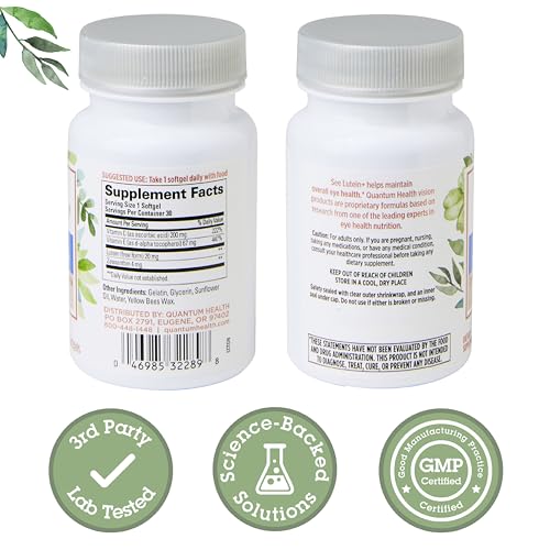 Etiqueta See Lutein+ en frasco