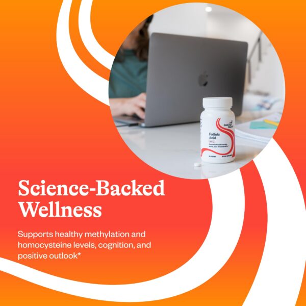 Etiqueta latera Seeking Health suplemento ácido folínico 1360 mcg