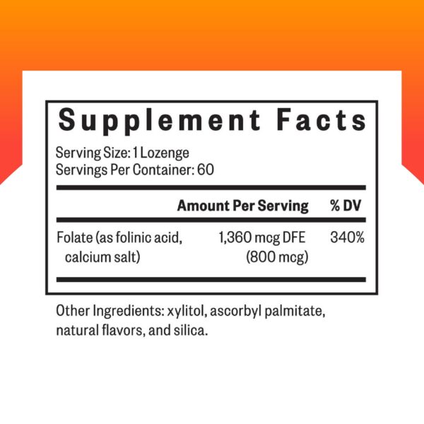 Frasco de Seeking Health Ácido Folínico suplemento de metilación