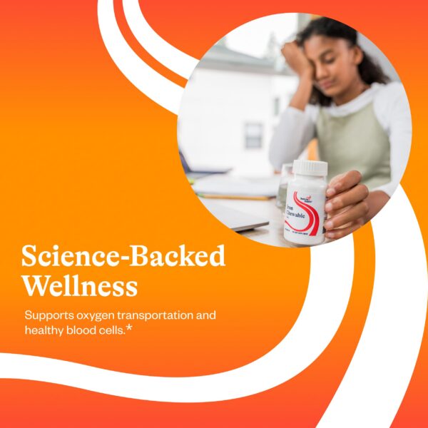 Version 1.0.0 Frasco con 60 tabletas de hierro masticable