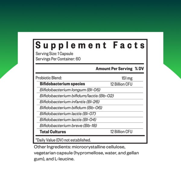 Etiqueta frontal del frasco ProBiota Bifidobacterium