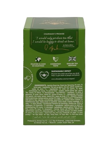 Selección Ahmad Tea té verde puro jazmín menta limón antioxidante
