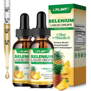 Botella de gotas líquidas de selenio 200 mcg