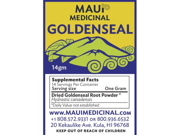 Sello cultivo y empaque en Estados Unidos Goldenseal Maui Medicinal