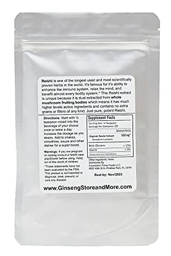 Sello orgánico en extracto de Reishi de GinsengStoreAndMore