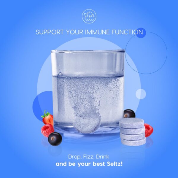 Tabletas efervescentes disueltas en agua