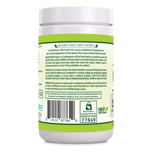 Semillas de lino crudas veganas Herbal Secrets