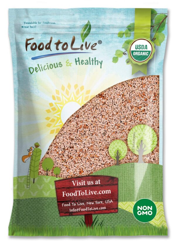 Paquete de Semillas de Psyllium Orgánicas Food to Live 5 libras