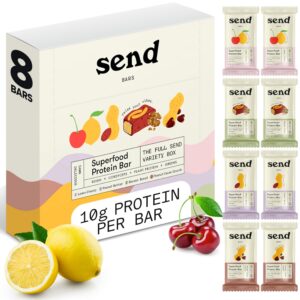 Frente de Send Bars veganas greens