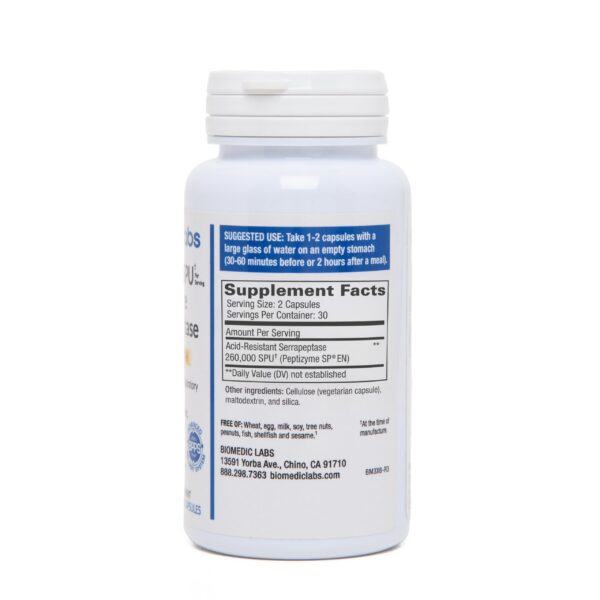 Etiqueta lateral Serra-RX Serrapeptase