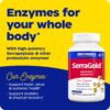 Etiqueta frontal SerraGold Enzymedica para apoyo inmune y cardiovascular