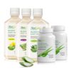 Set de jugo de Aloe Vera sabores limón, natural y uva AloeCure
