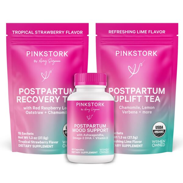 Set Pink Stork vitaminas postnatales para nuevas mamás