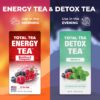 Version 1.0.0 Set Total Tea con té detox y té energético sabor menta y baya