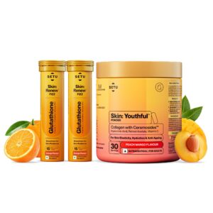 SETU Radiant Skin frentes con glutathione y colágeno