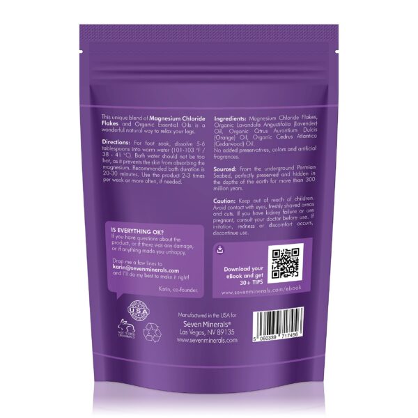 Etiqueta de crema de magnesio Seven Minerals