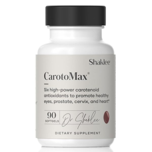 Frontal de la etiqueta CarotoMax Shaklee