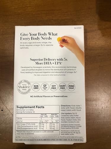 Gomitas Shaklee Omega-3 Gellys sabor fresa limón