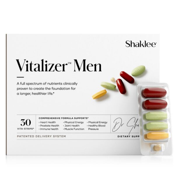 Paquete de Shaklee Vitalizer Men con suplementos en Vita-Strips