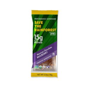 Barra SHANTI BAR vegana en empaque frontal