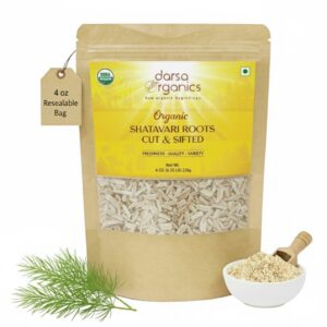 Shatavari orgánico de Darsa Organics frasco