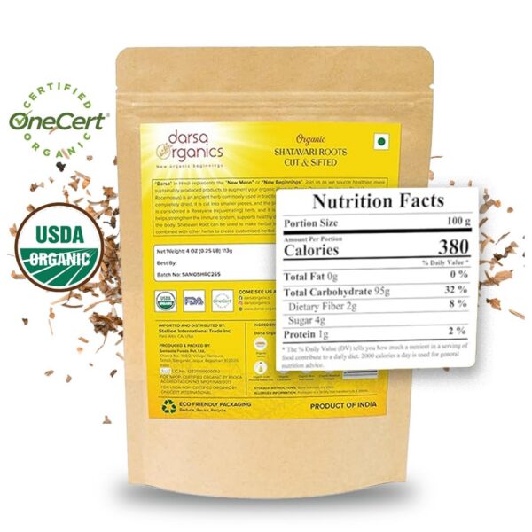 Raíz Shatavari cortada