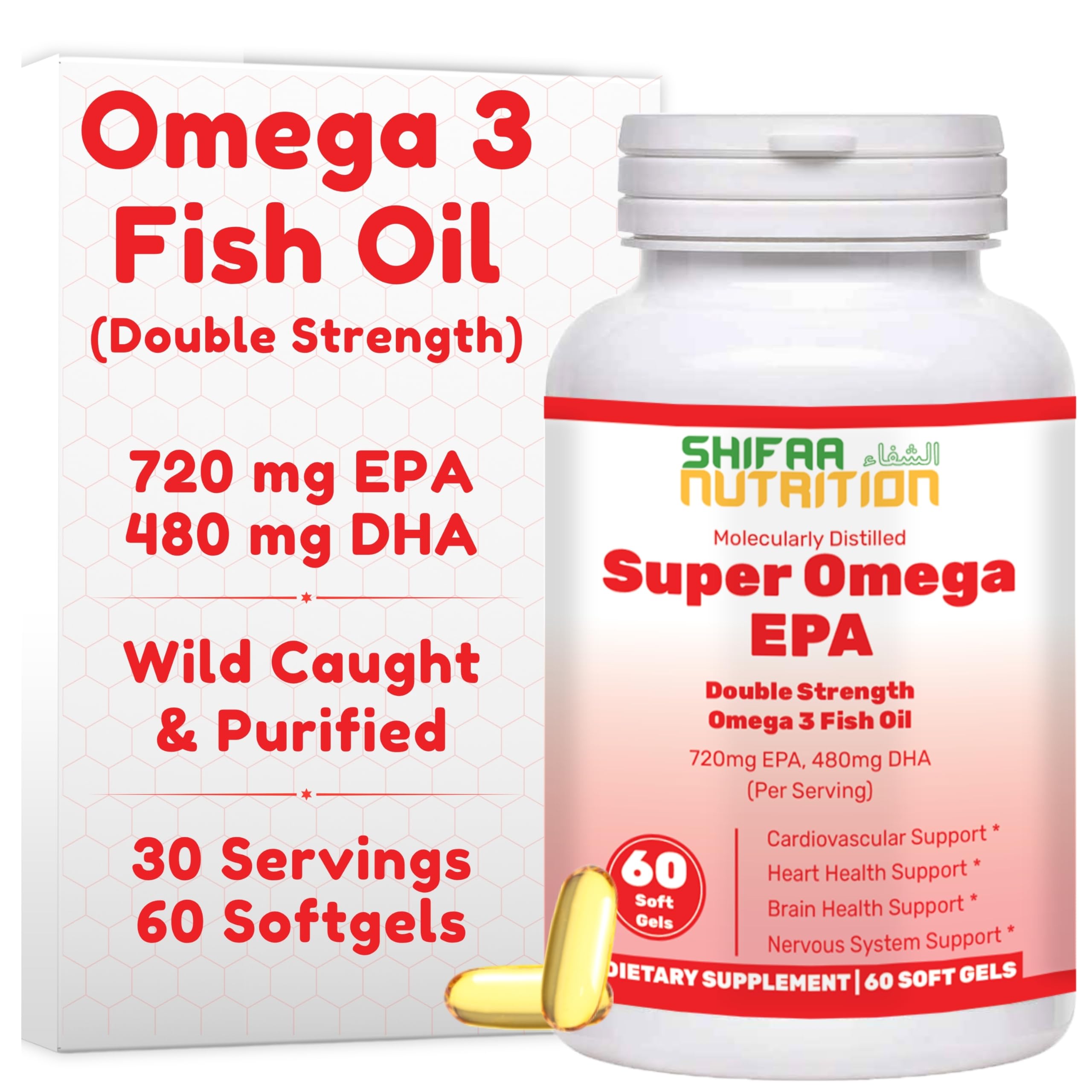 SHIFAA NUTRITION Fish Oil, Omega-3