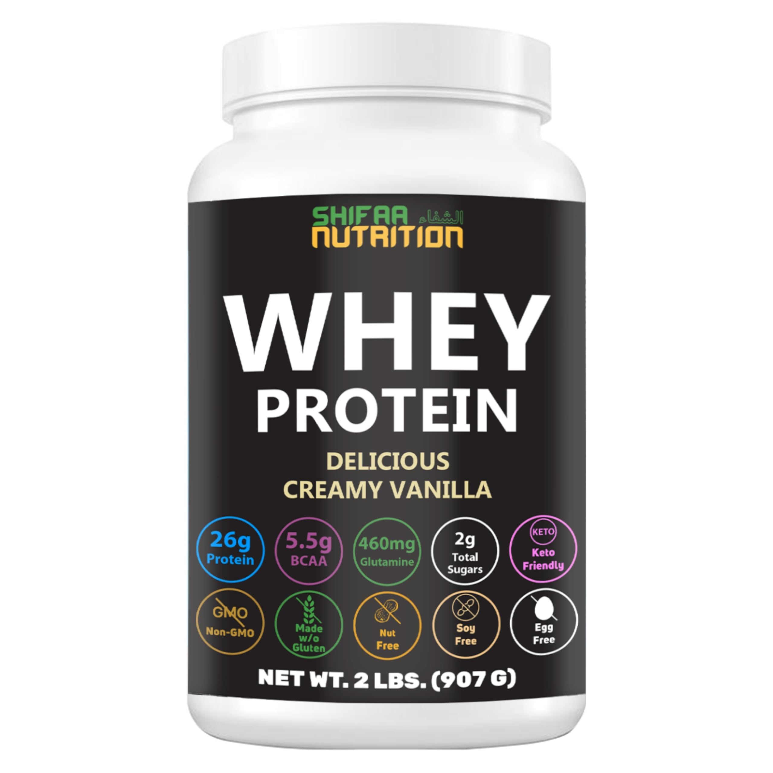 SHIFAA NUTRITION Whey Protein, Vanilla Creamy, 26 g per serving