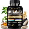 Frasco Shilajit cápsulas con etiqueta visible