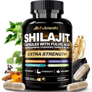 Version 1.0.0 Frasco Shilajit cápsulas con etiqueta visible