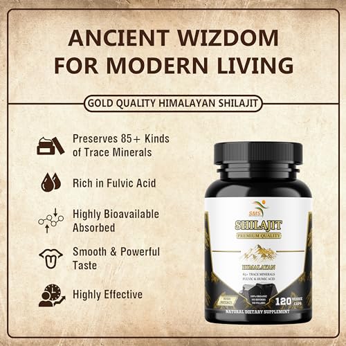 Etiqueta del envase Shilajit orgánico