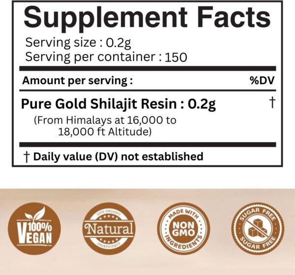 Frasco shilajit con cuchara