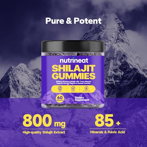 Shilajit gummies rich in minerals and fulvic acid