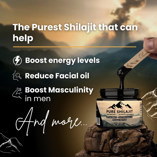 Primer plano de Shilajit Himalaya