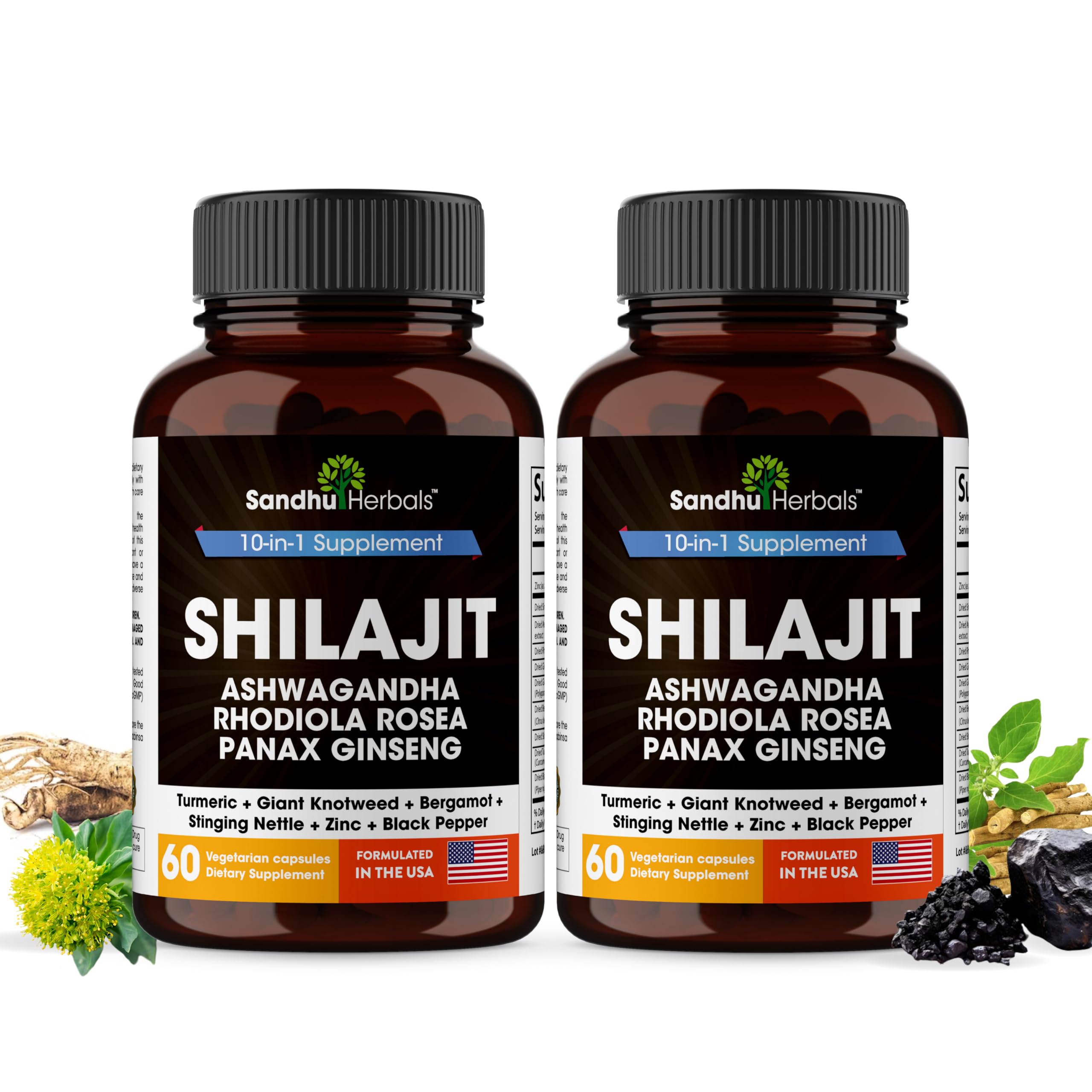 SANDHUHERBALS Shilajit with Ashwagandha and Sea Moss